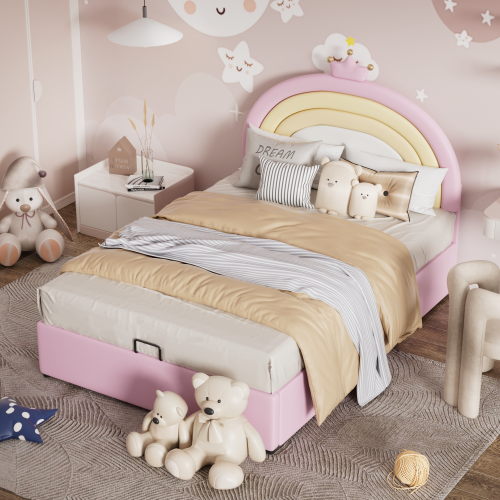 Hydraulisch gepolstertes Holzlattenbett-OKWISH