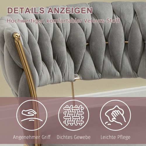 Esszimmerstuhl aus weichem Samt, 2er-Set-OKWISH