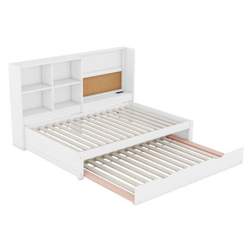 90*200cm Schlafsofa mit ausziehbarem Bett, usb-Ladeanschluss, Zeichenbrett, mehrere Staufächer