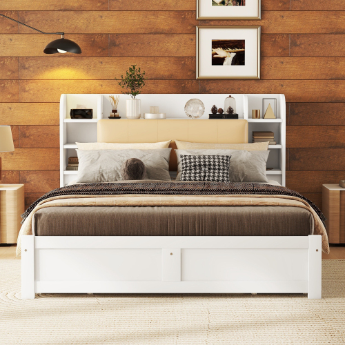 160*200cm Flachbett, teilweise aufklappbares Kopfteil, vier Schubladen, mehrere Staufächer