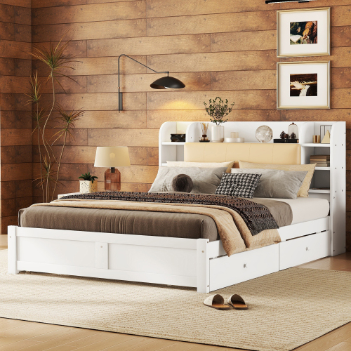 160*200cm Flachbett, teilweise aufklappbares Kopfteil, vier Schubladen, mehrere Staufächer