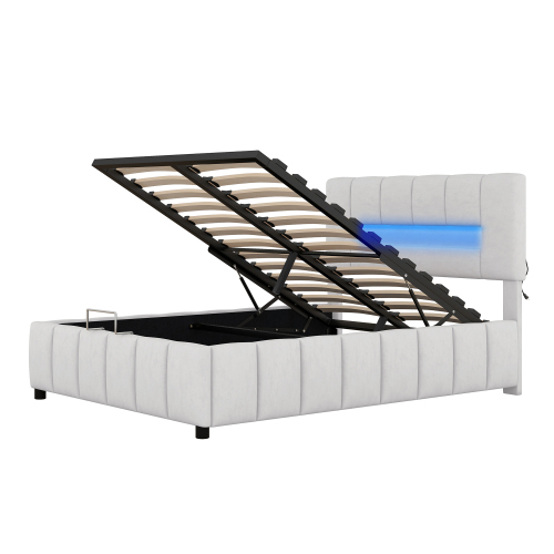 Modernes Doppelbett mit gepolstertem Bettrahmen-OKWISH