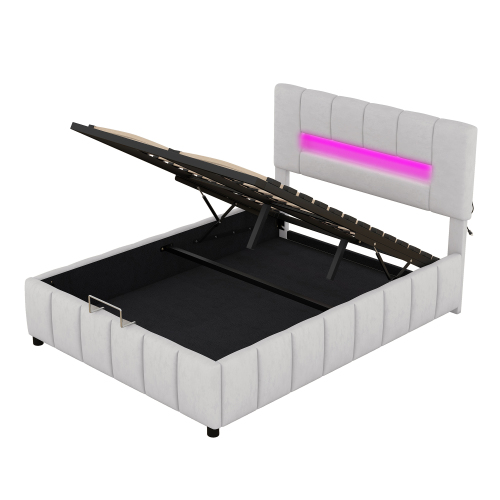 Modernes Doppelbett mit gepolstertem Bettrahmen-OKWISH