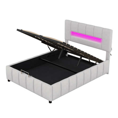 Modernes Doppelbett mit gepolstertem Bettrahmen-OKWISH