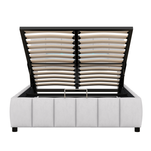 Modernes Doppelbett mit gepolstertem Bettrahmen-OKWISH