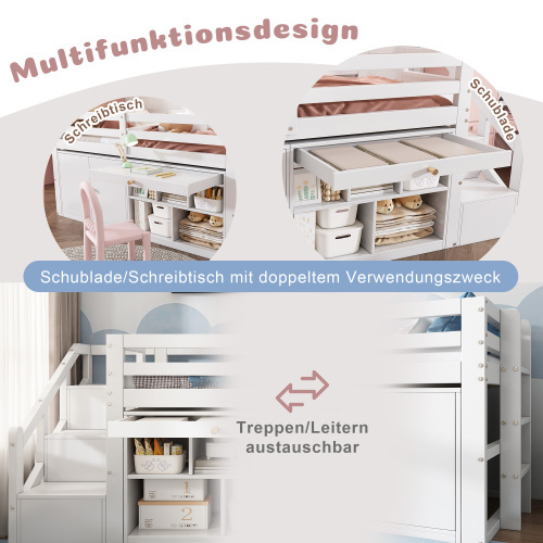 Multifunktionales Kinderbett aus Holz-OKWISH