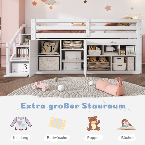 Multifunktionales Kinderbett aus Holz-OKWISH