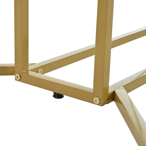 Einzigartiger rechteckiger Esstisch mit Metallgestell-OKWISH