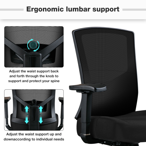 Ergonomischer Drehstuhl mit hoher Rückenlehne-OKWISH