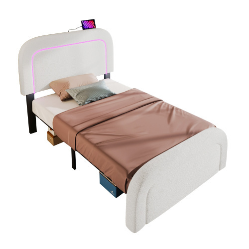 Doppelbett mit höhenverstellbarem Kopfteil-OKWISH