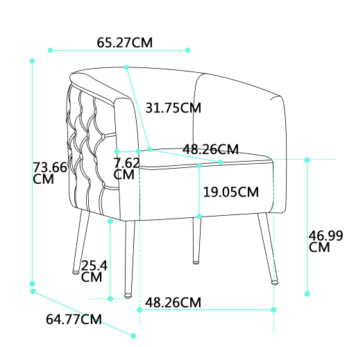Verfügt über einen Stuhl mit Metallbeinen. bequemes Sofa-OKWISH