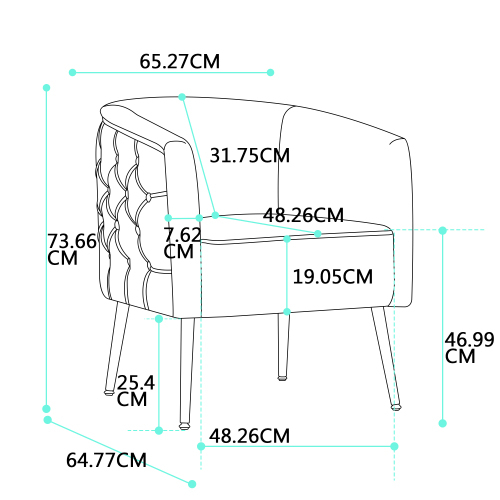Verfügt über einen Stuhl mit Metallbeinen. bequemes Sofa-OKWISH