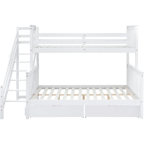 Seitenleiter-Etagenbett für Kinder aus Kiefernholz-OKWISH