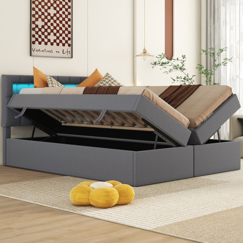 Multifunktionales Polsterbett mit Licht-OKWISH