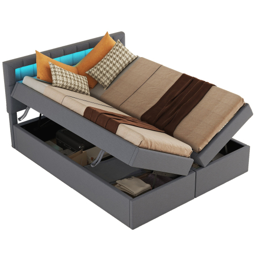 Multifunktionales Polsterbett mit Licht-OKWISH