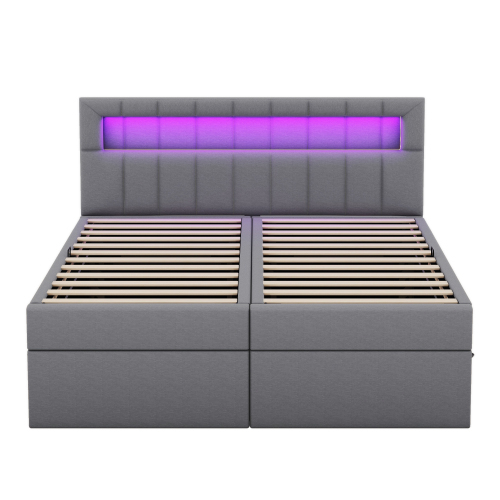 Multifunktionales Polsterbett mit Licht-OKWISH