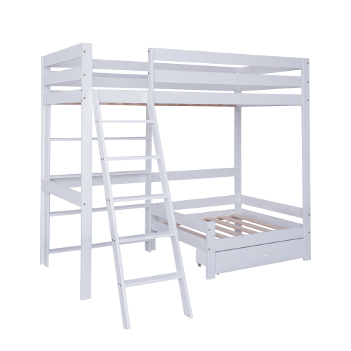 Etagenbett mit Regal und Sofa-OKWISH