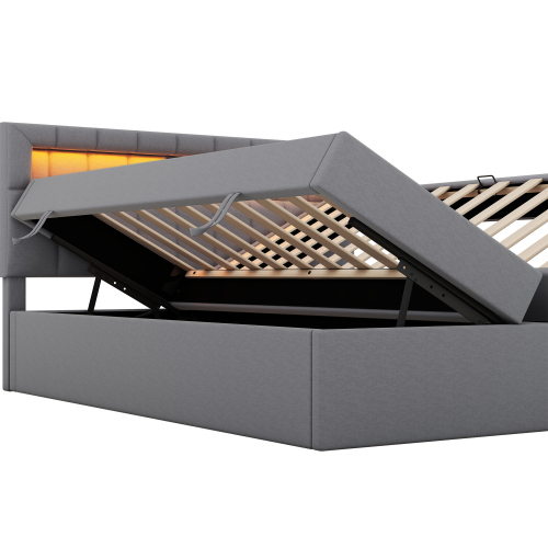 Multifunktionales Polsterbett mit Licht-OKWISH