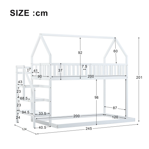 Etagenbett für zu Hause mit Treppe-OKWISH
