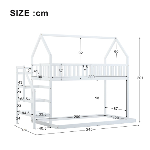 Etagenbett für zu Hause mit Treppe-OKWISH