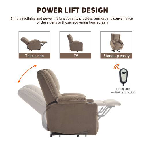 Elektrisch beheizter Massagesessel mit Stehhilfe-OKWISH