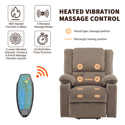 Elektrisch beheizter Massagesessel mit Stehhilfe-OKWISH