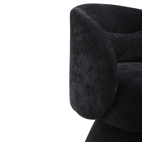 Lässiger, moderner Stuhl mit um 360° drehbarer Basis-OKWISH