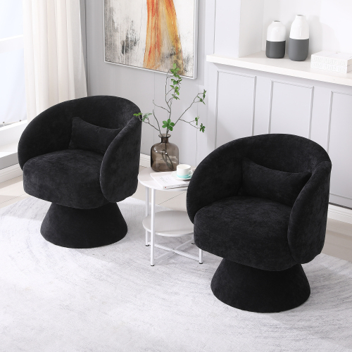 Lässiger, moderner Stuhl mit um 360° drehbarer Basis-OKWISH