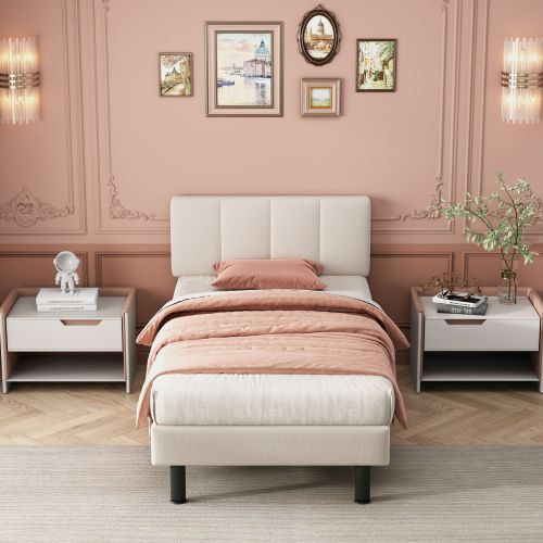 Gepolstertes Bett aus Sherpa-Stoff-OKWISH