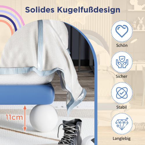 Polsterbett in Form von Wolken und blauem Himmel-OKWISH