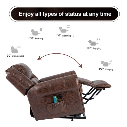 Elektrisch beheizter Massagesessel mit Stehhilfe-OKWISH