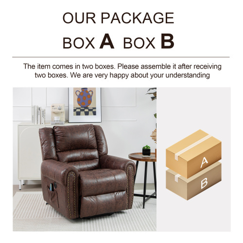 Elektrisch beheizter Massagesessel mit Stehhilfe-OKWISH