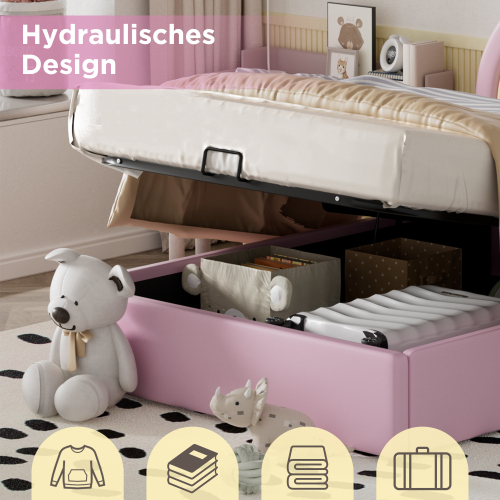 Hydraulisch gepolstertes Holzlattenbett-OKWISH