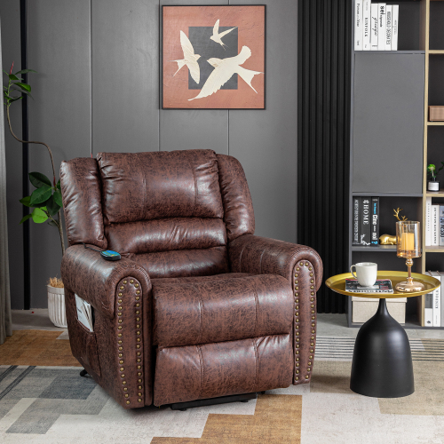 Elektrisch beheizter Massagesessel mit Stehhilfe-OKWISH