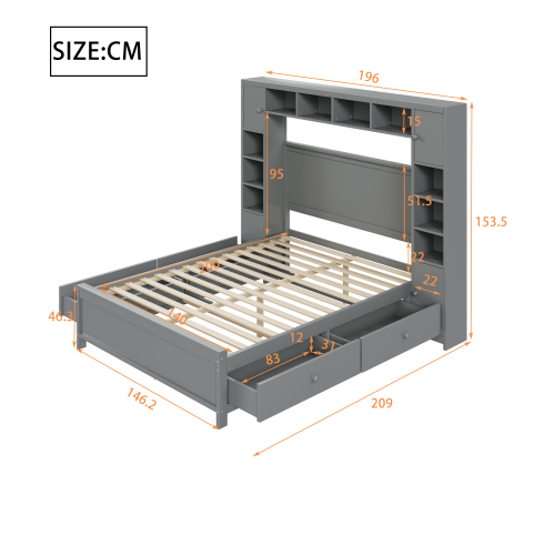 Doppelbett aus Massivholz-OKWISH