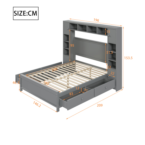 Doppelbett aus Massivholz-OKWISH