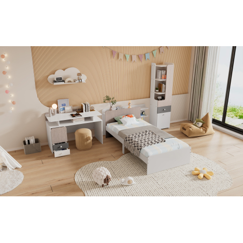 Schubladenbett mit leisen Schienen-OKWISH