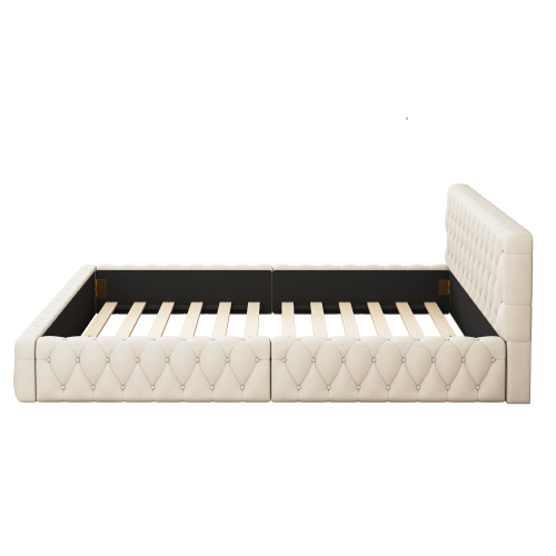 Polsterbett Jugend-Doppelbett, aus hautfreundlichem Velours
