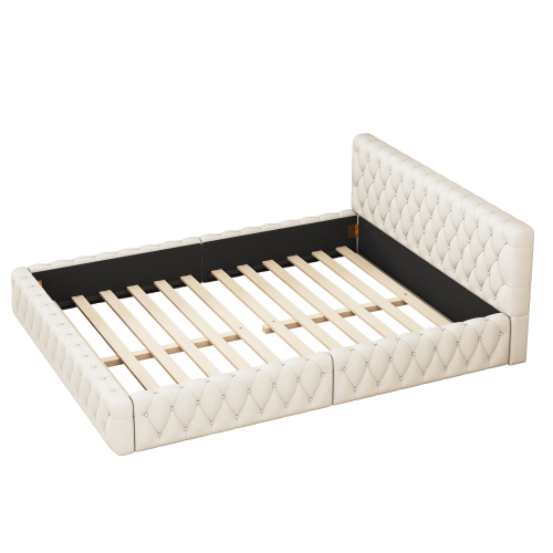 Polsterbett Jugend-Doppelbett, aus hautfreundlichem Velours