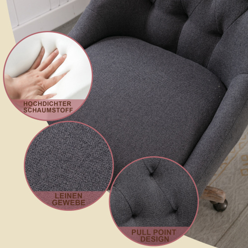 COOLMORE Swivel Shell Chair for Living Room/ Modern Leisure office Chair 