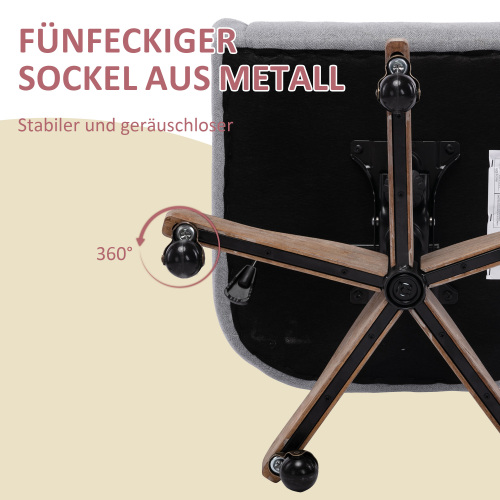 Moderner, mit Stoff gepolsterter 360°-Drehstuhl-OKWISH