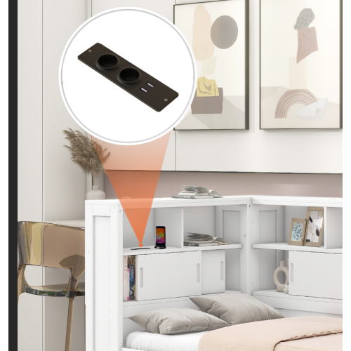 Plattformbett mit Ausziehbett-OKWISH