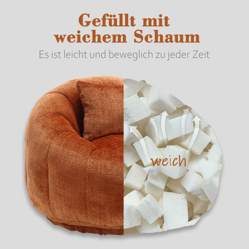 COOLMORE bean bag Chair Lounger sofa with swivel pedals 