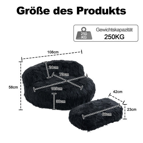 Bequemer, flauschiger Sitzsack-OKWISH