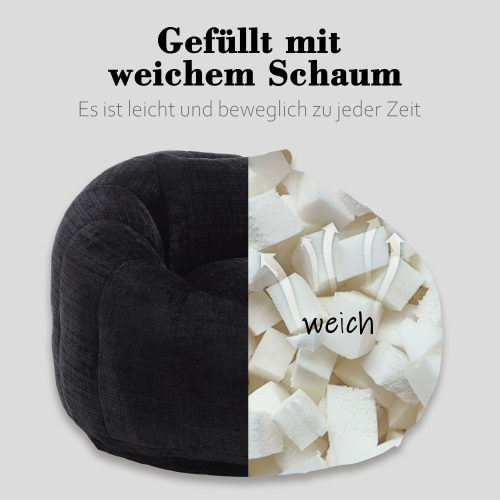 COOLMORE bean bag Chair Lounger sofa with swivel pedals 