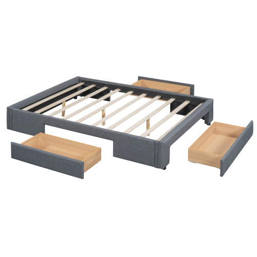 Flachbett, drei Ablagefächer, ohne Kopfteil