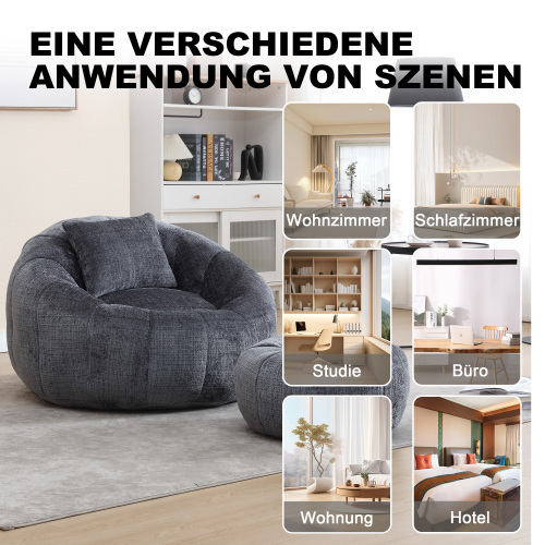 Bequemer, runder, drehbarer Sitzsack-OKWISH