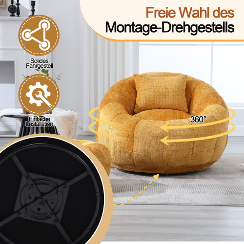 Bequemer, runder, drehbarer Sitzsack-OKWISH