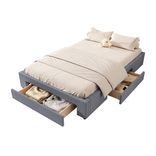 Flachbett, drei Ablagefächer, ohne Kopfteil