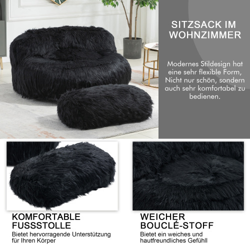 Bequemer, flauschiger Sitzsack-OKWISH